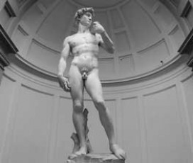 La Galleria dell'Accademia col David di Michelangelo
