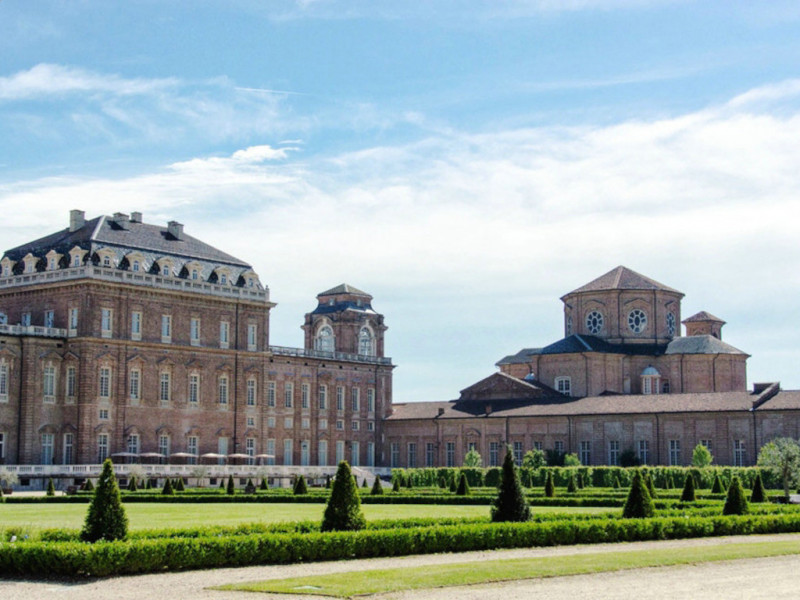 Galleria grande, Royal Palace of Venaria Reale, Italy Stock Photo