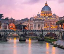 Aperitivo no rio Tevere