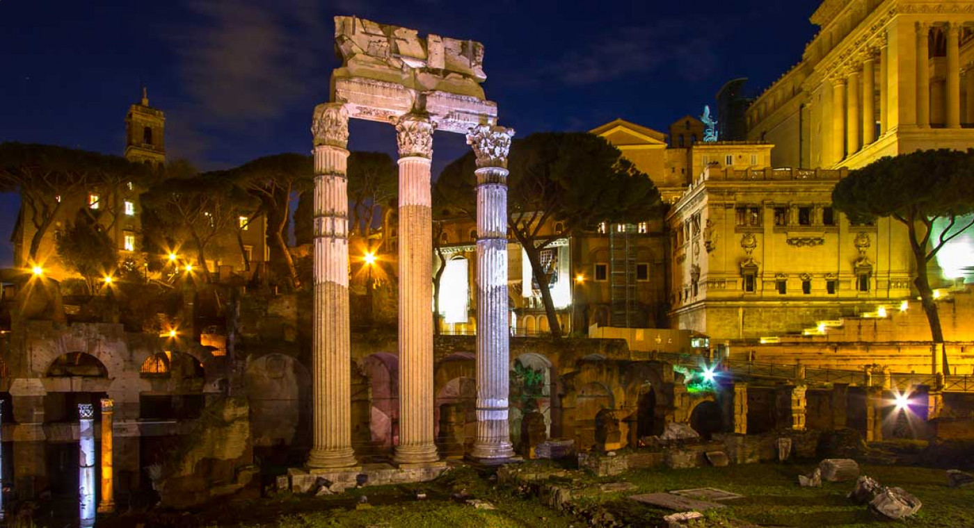 The Moon over the Roman Forum